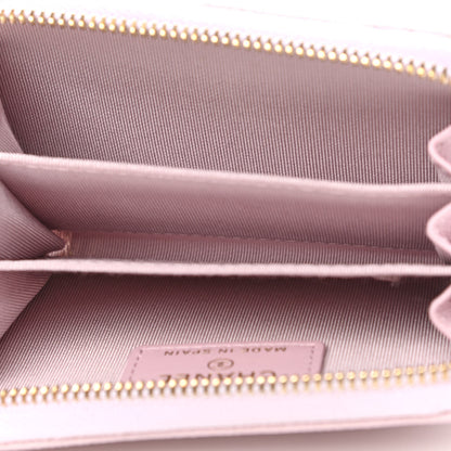 Chanel Caviar Quilted Zip Coin Purse Wallet Pink 4 of 7
