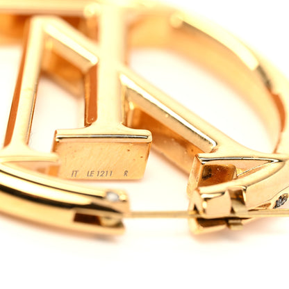 Louis Vuitton Metal Louise Hoop Earrings Gold 5 of 6
