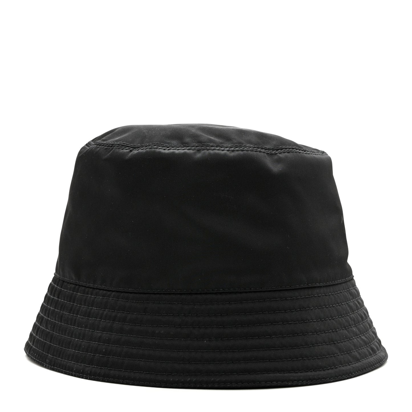 Re-Nylon Metal Triangle Logo Womens Bucket Hat L Black