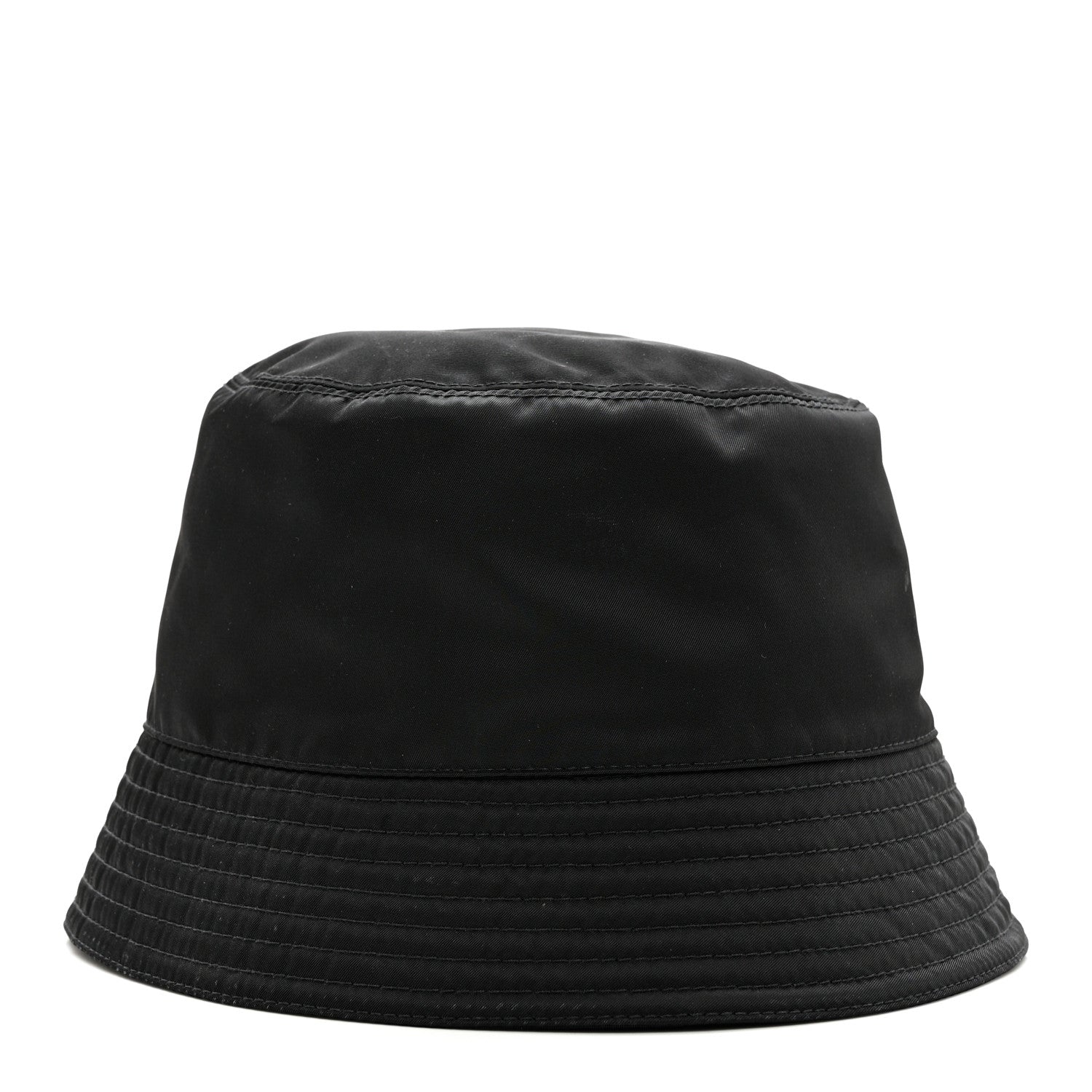Prada Re-Nylon Metal Triangle Logo Womens Bucket Hat L Black 6 of 10