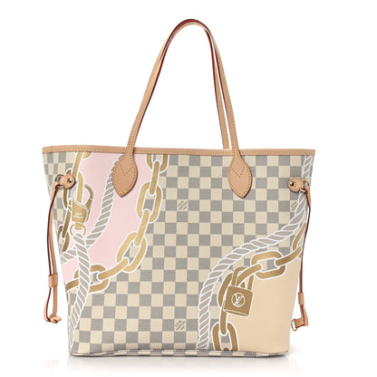 Louis Vuitton Damier Azur Nautical Neverfull MM 3 of 9