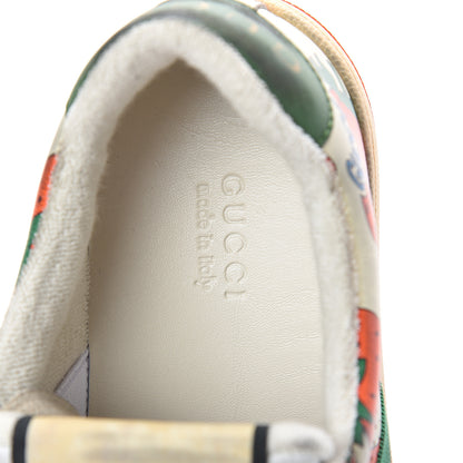 Gucci Calfskin Web Strawberry Print Womens Screener Sneakers 35.5 Ivory Red Vintage Green 5 of 7