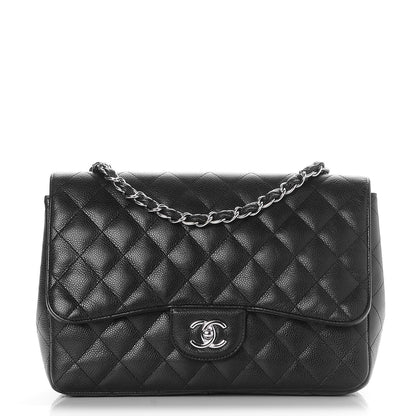 Chanel Caviar Quilted Jumbo Single Flap Black 1 of 8