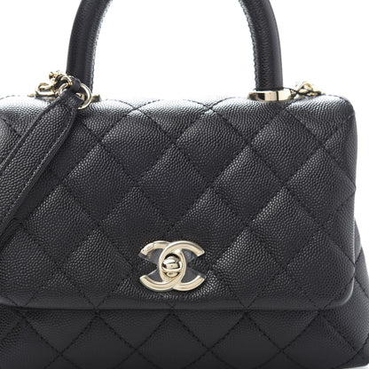 Chanel Caviar Quilted Extra Mini Coco Handle Flap Black 10 of 11