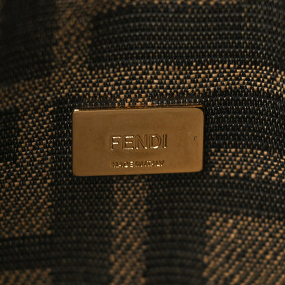 Fendi Fabric Jacquard FF 1974 Mini Baguette Tobacco Moro Black 6 of 8