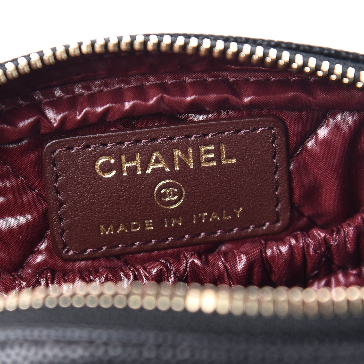 Chanel Caviar Quilted Small Curvy Pouch Cosmetic Case Black 6 of 7