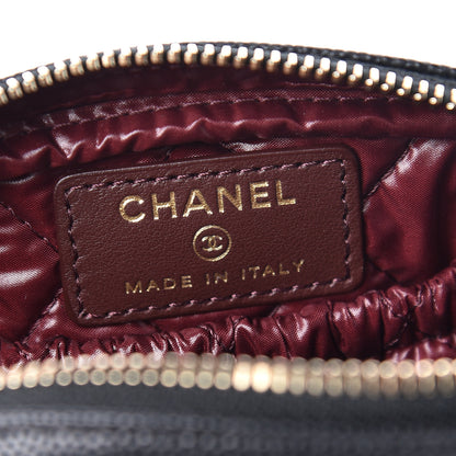 Chanel Caviar Quilted Small Curvy Pouch Cosmetic Case Black 6 of 7