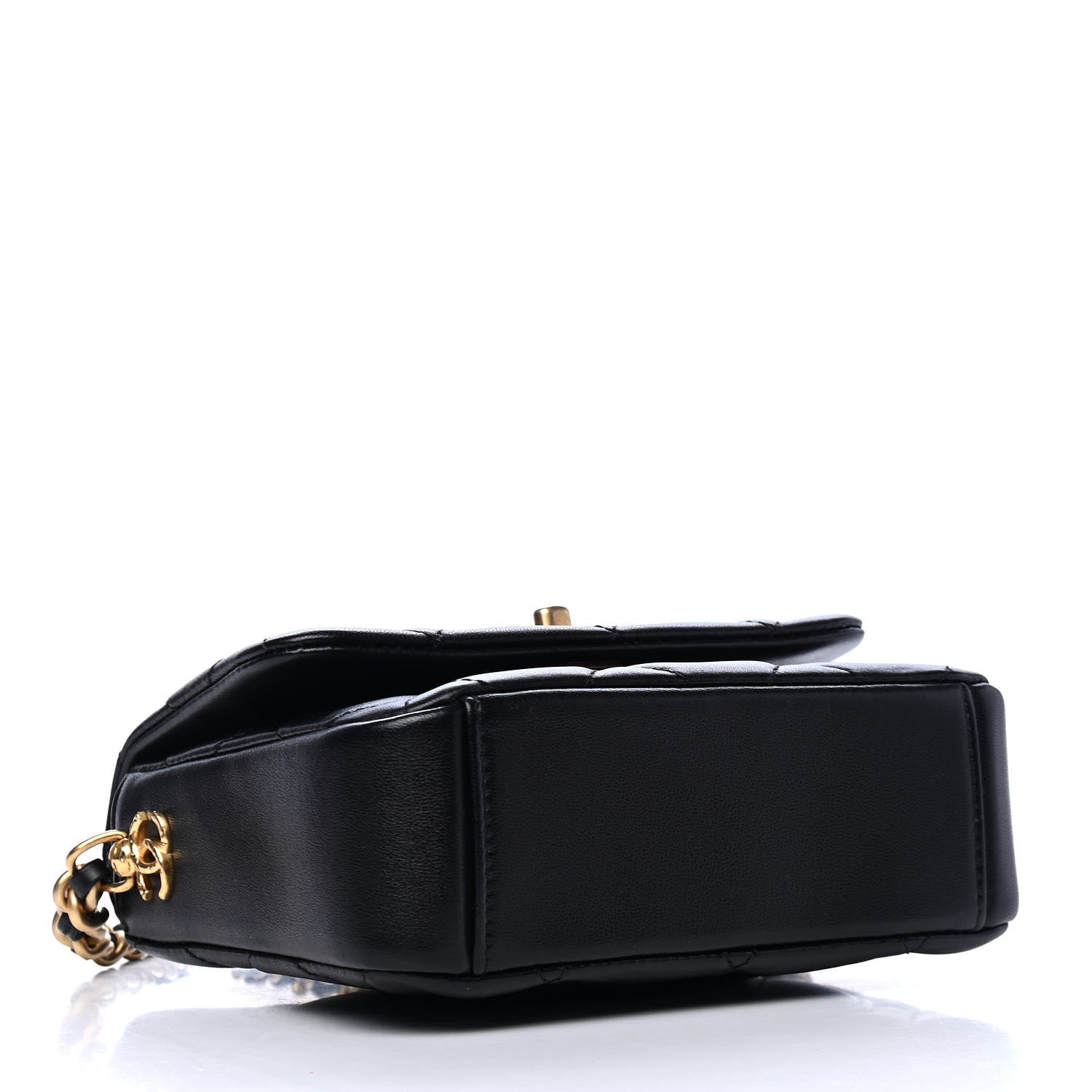 Chanel Lambskin Quilted Mini Side Note Flap Black 3 of 4