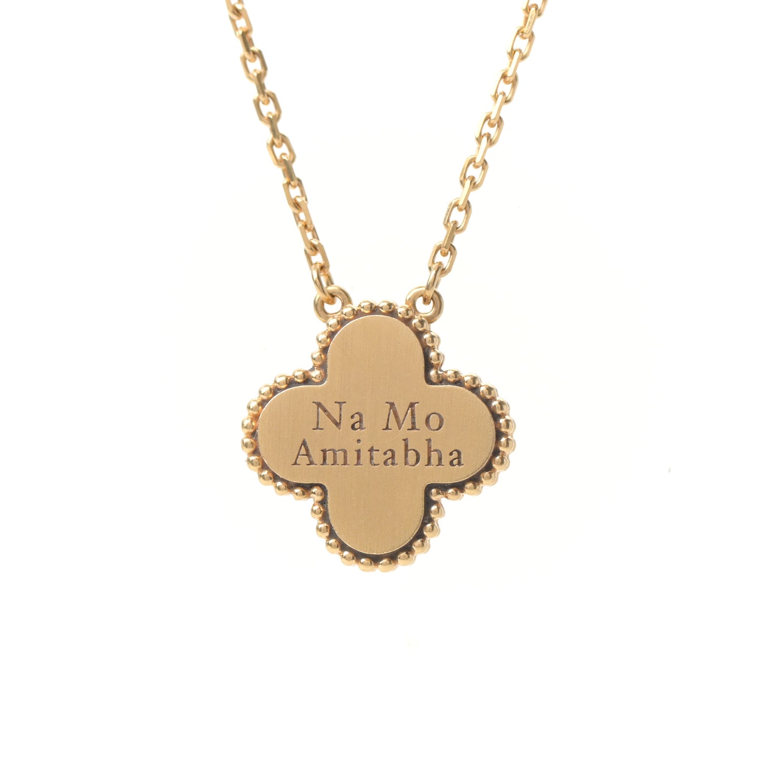 Van Cleef & Arpels 18K Yellow Gold Diamond Celestial Blue Sevres Porcelain Vintage Alhambra Pendant Necklace 4 of 6