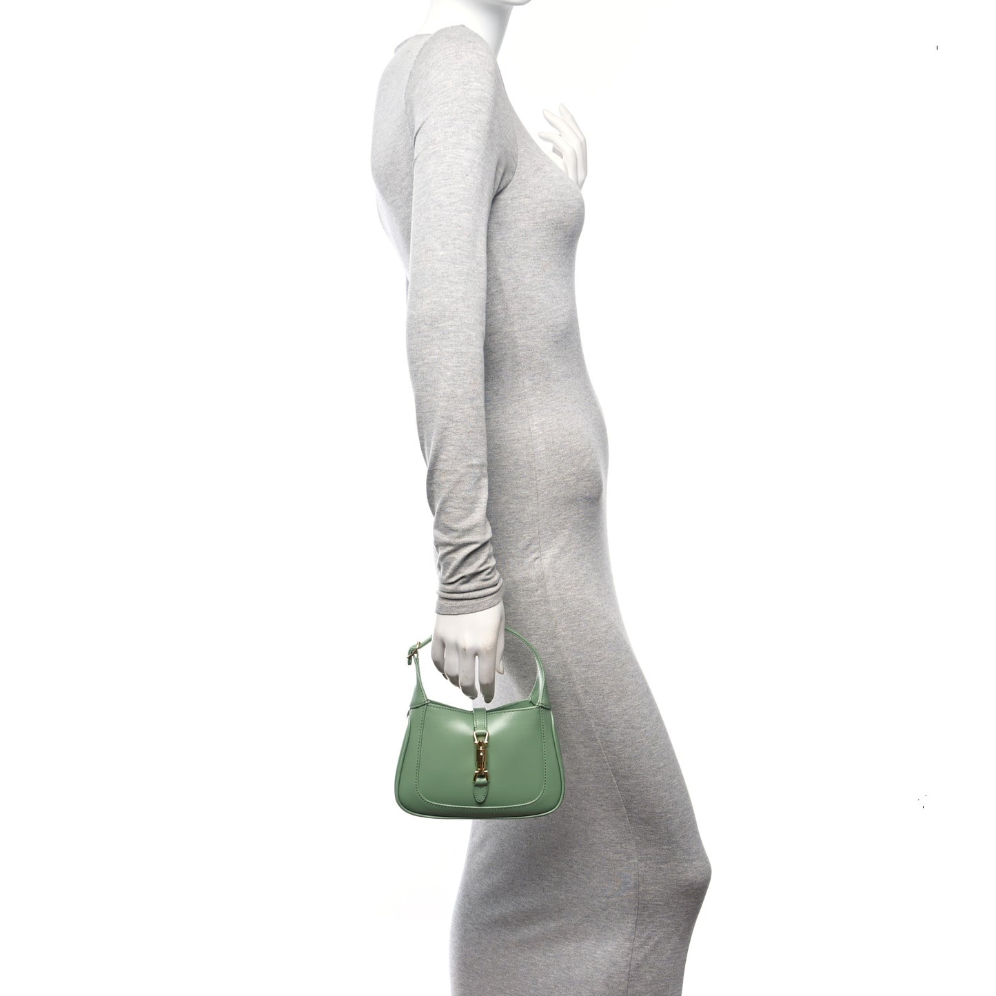 Boarded Dyana Lux Calfskin Mini Jackie 1961 Hobo Pistachio Green