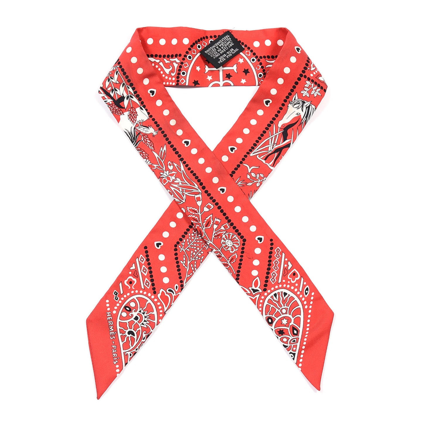 Silk Entre Ciel Et Mer Twilly Rouge White Black