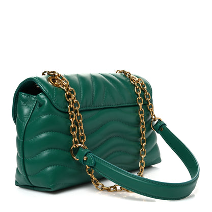 Louis Vuitton Calfskin New Wave Chain Bag MM NM Emerald 3 of 9