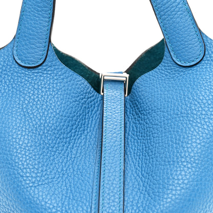 Hermes Taurillon Clemence Picotin Lock 18 PM Bleu Zanzibar 8 of 10
