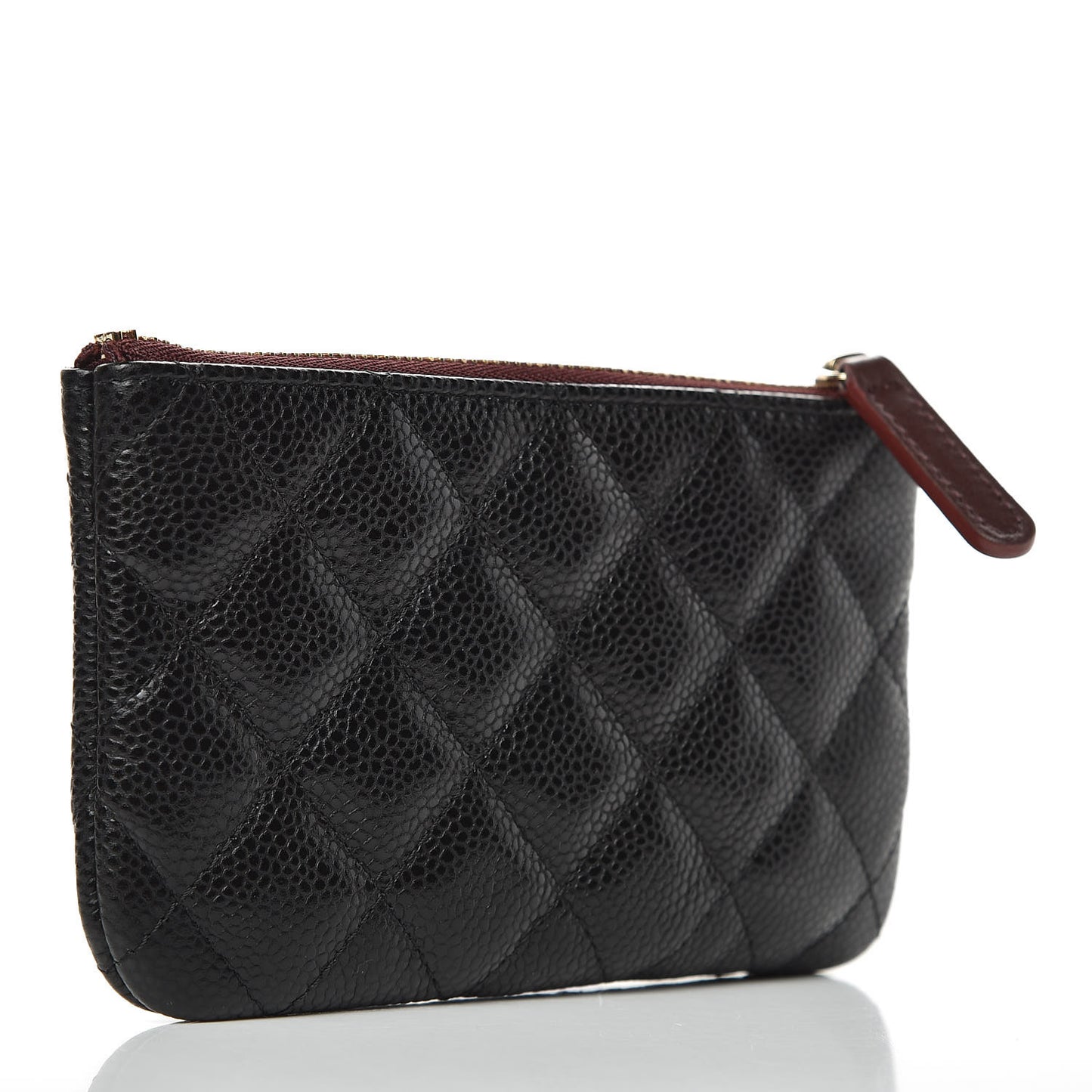 Caviar Quilted Small Cosmetic Case Black