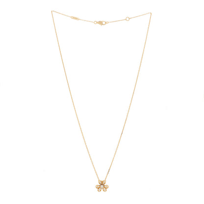 Van Cleef & Arpels 18K Yellow Gold Diamond Mini Frivole Pendant Pave Necklace 3 of 5
