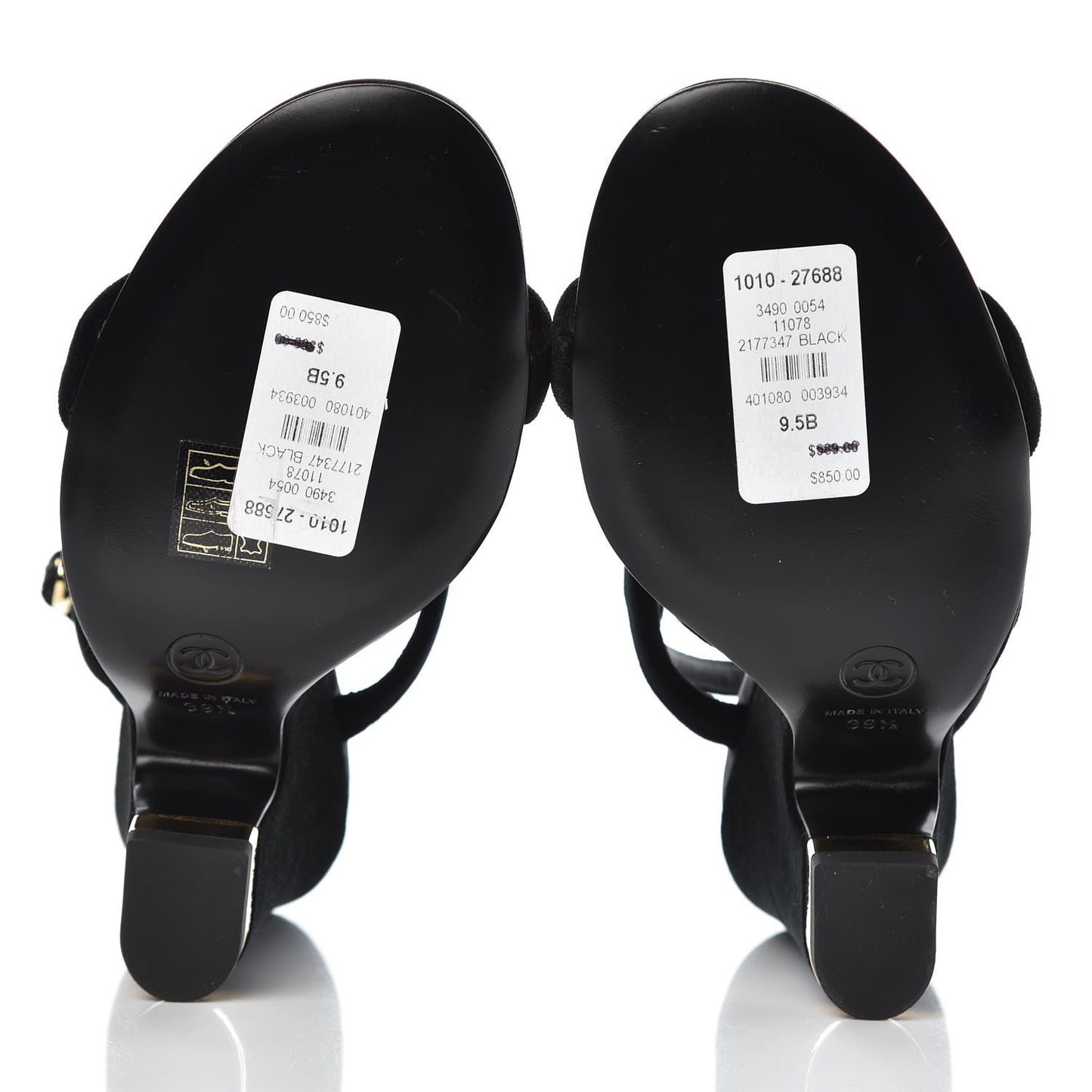 Velvet CC Sandals 39.5 Black