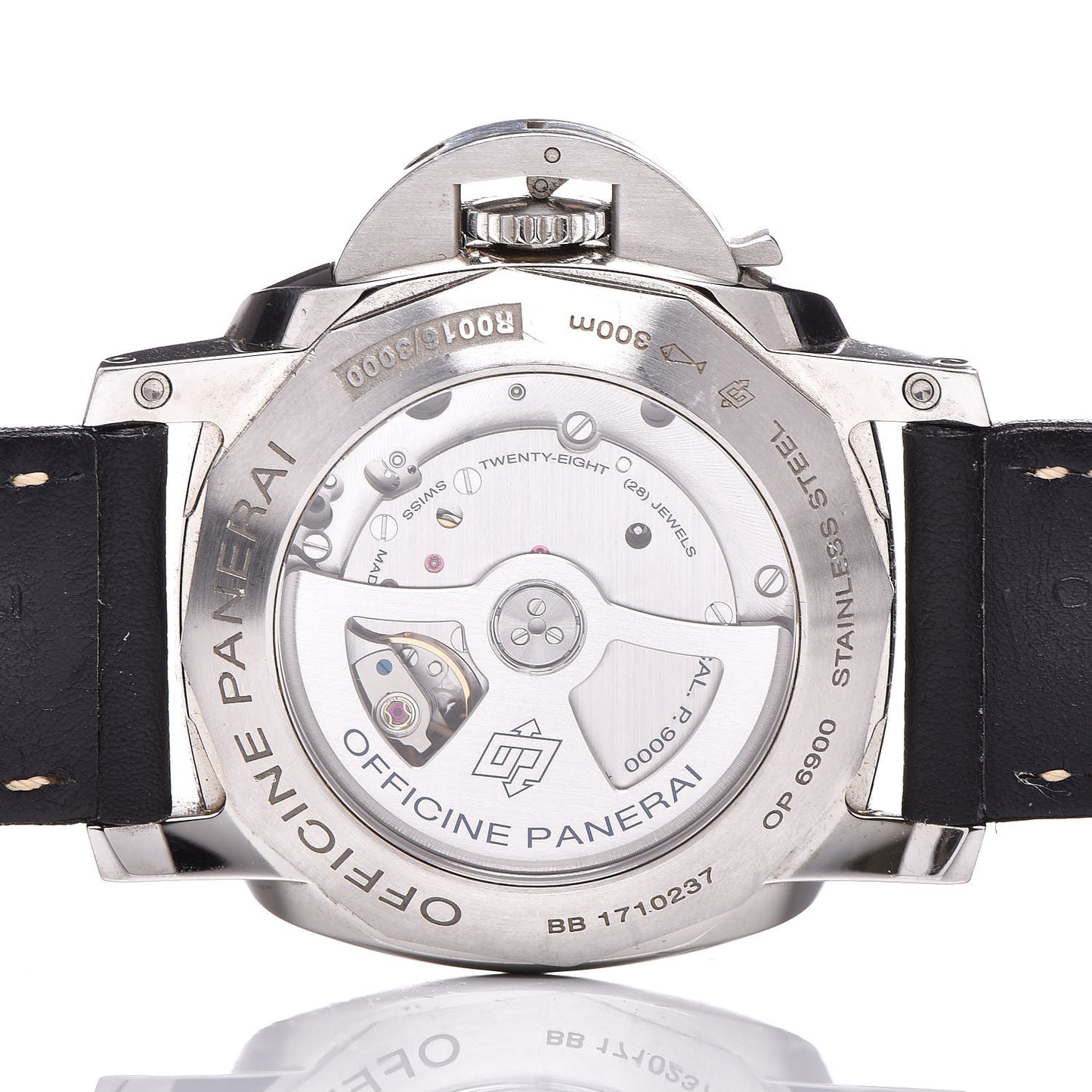 Stainless Steel Calfskin 44mm Luminor Marina 1950 Automatic Watch Black PAM00359