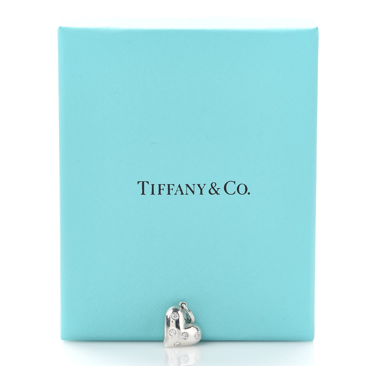 Sterling Silver Diamond Etoile Heart Charm