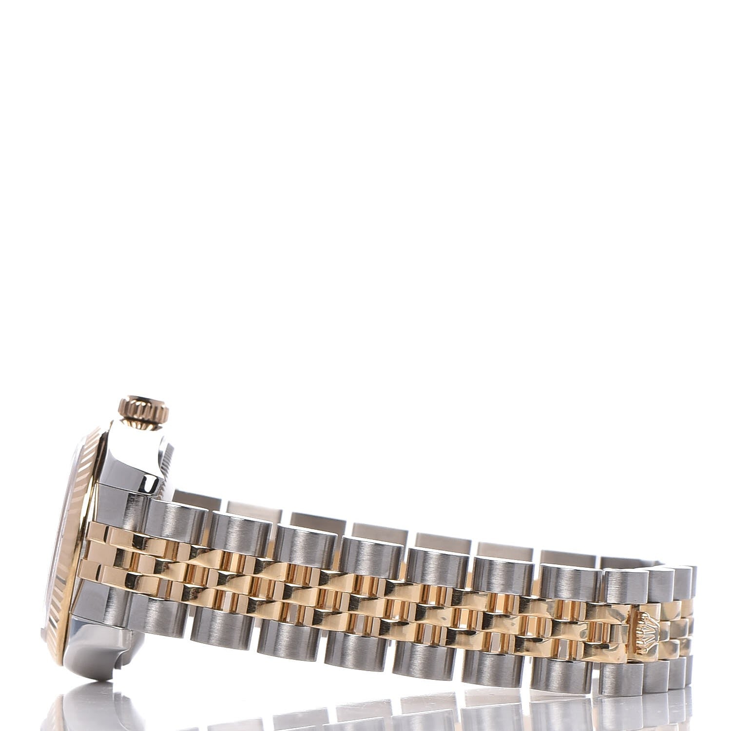 Rolex Stainless Steel 18K Yellow Gold Diamond 26mm Oyster Perpetual Datejust Watch Red Gradient 79173 3 of 7