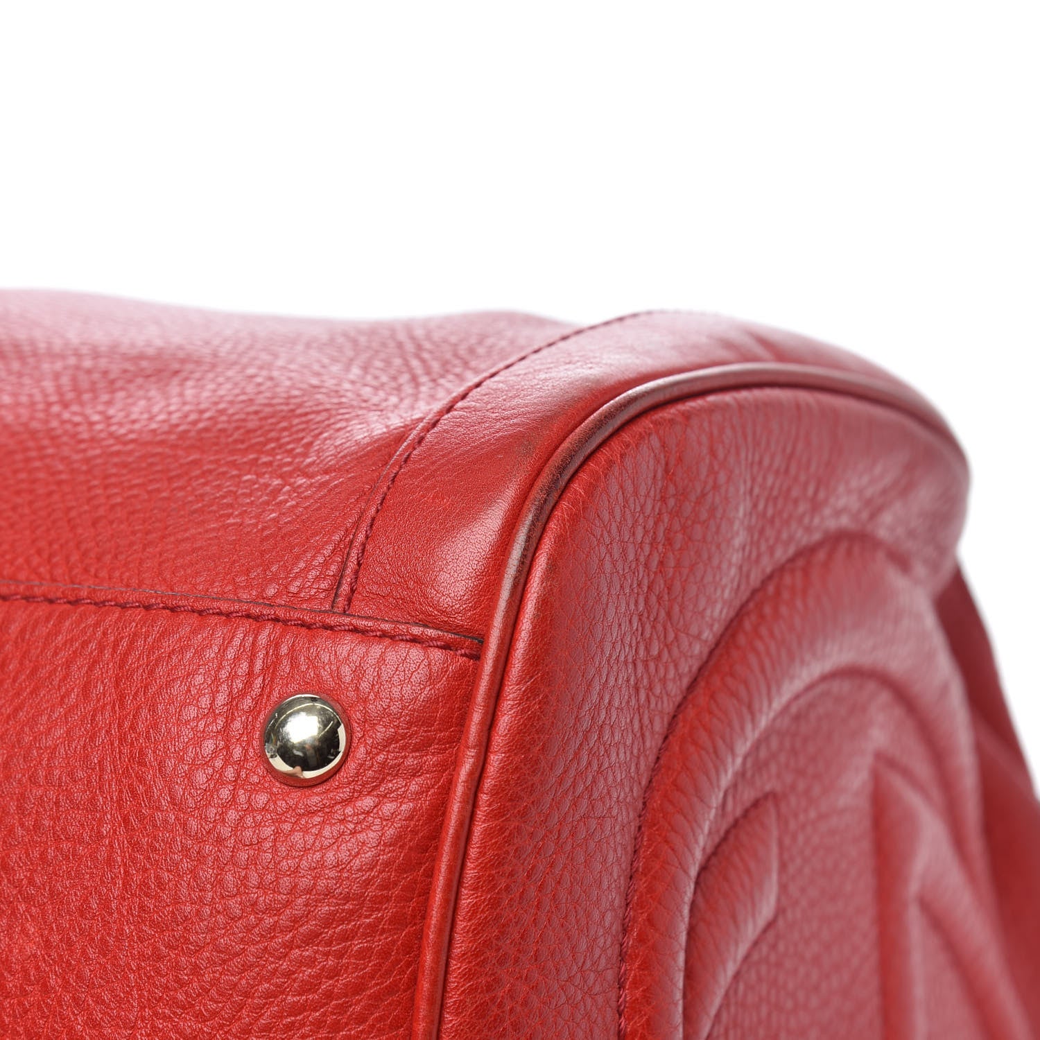 Gucci Pebbled Calfskin Medium Soho Boston Red 11 of 15
