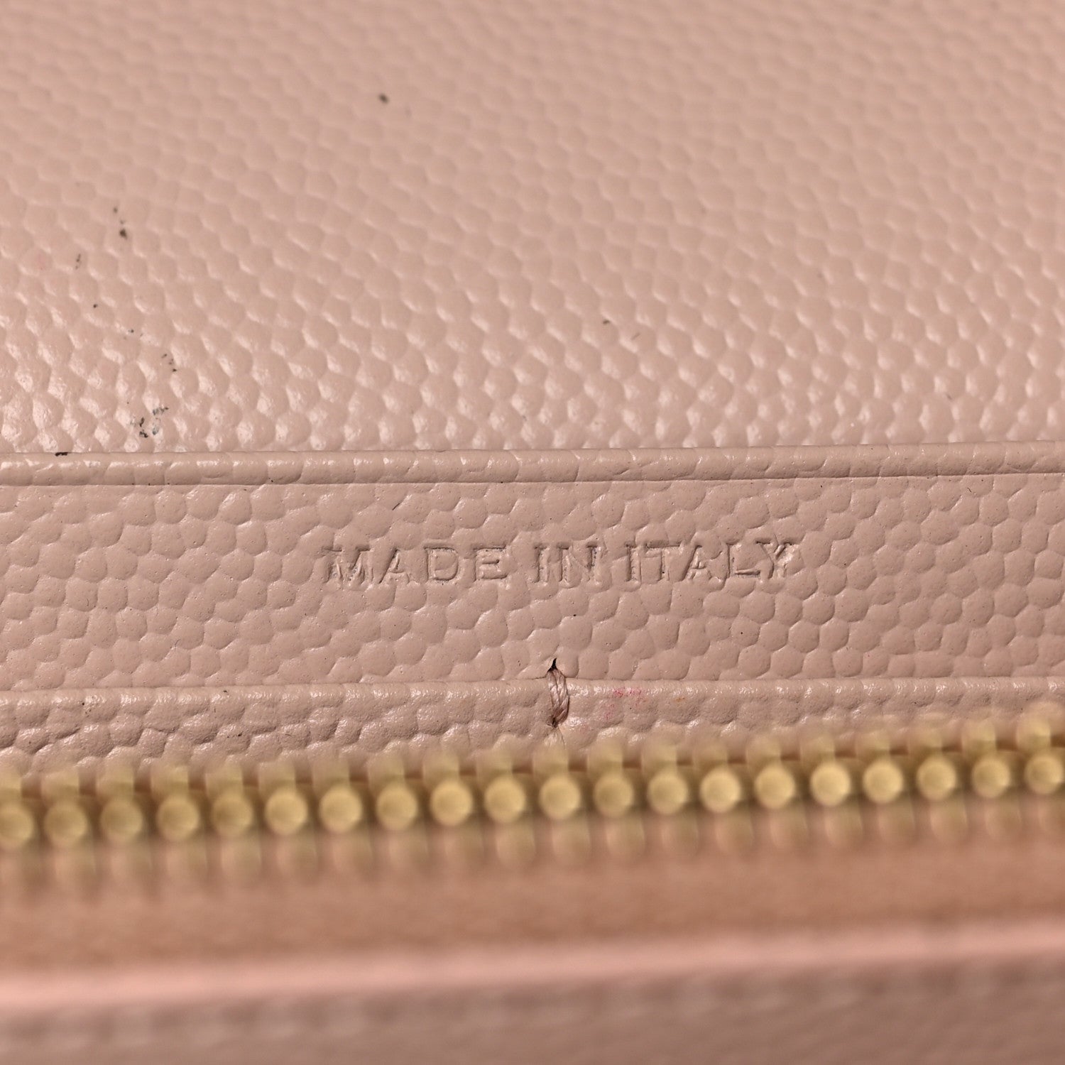 Saint Laurent Grain De Poudre Matelasse Chevron Monogram Chain Wallet Pale Pink 7 of 8