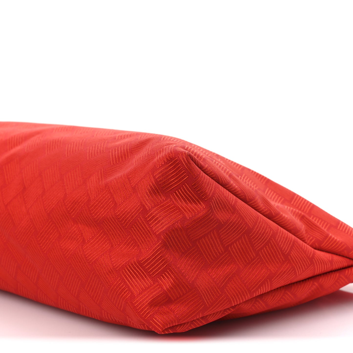 Econyl Jacquard Nylon Intreccio Zip Pouch Clutch Tomato