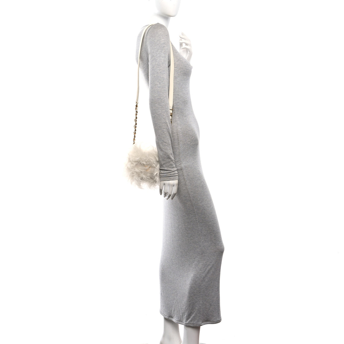 Shearling Lambskin Flap White