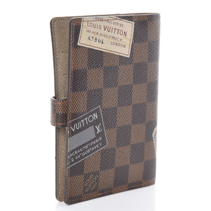 Louis Vuitton Damier Ebene Labels Small Ring Agenda Cover 3 of 12
