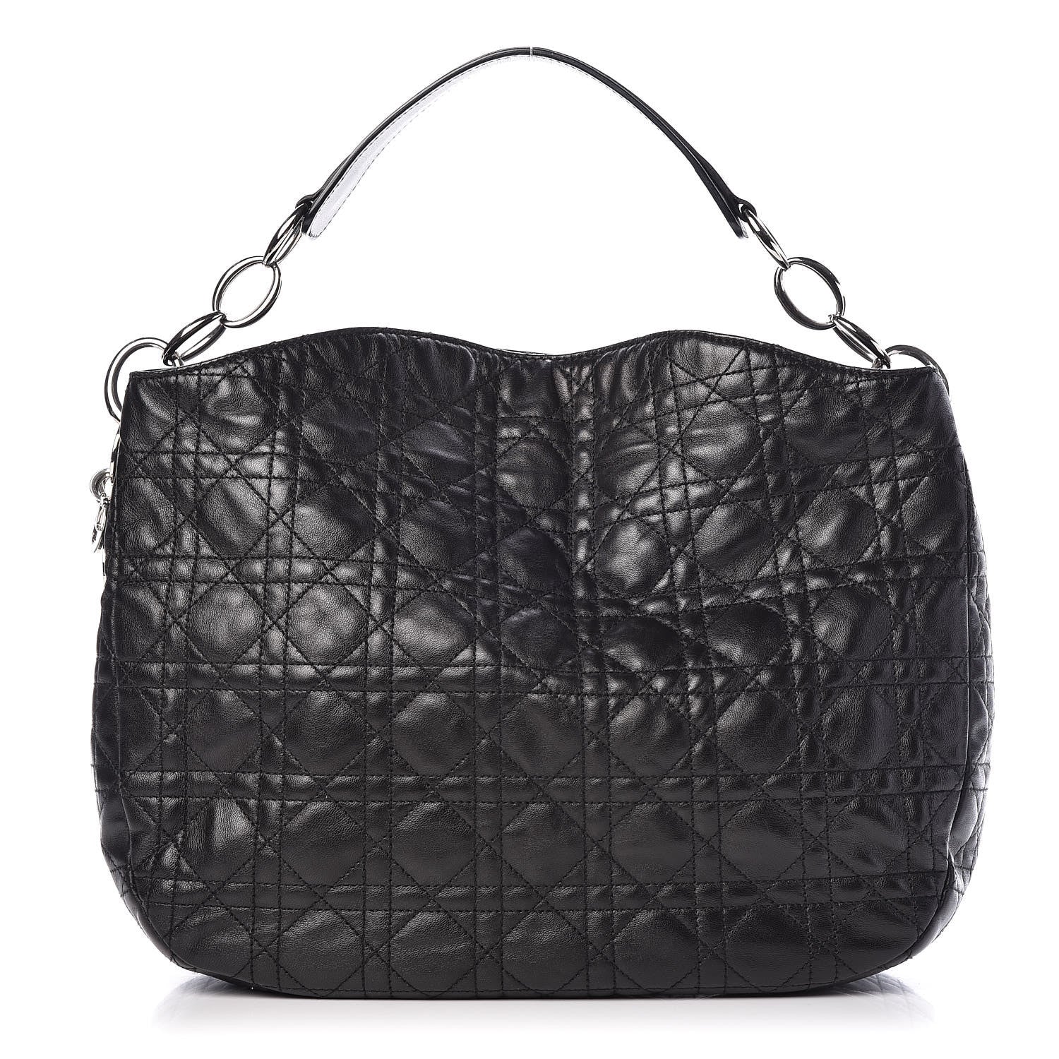 Christian Dior Lambskin Cannage Medium Dior Soft Hobo Black 1 of 10
