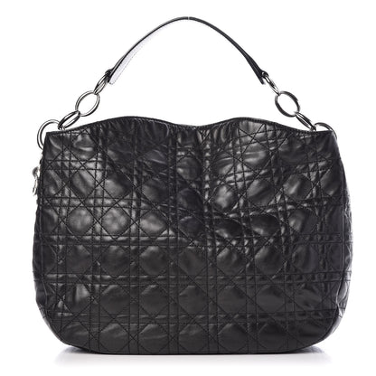 Christian Dior Lambskin Cannage Medium Dior Soft Hobo Black 1 of 10