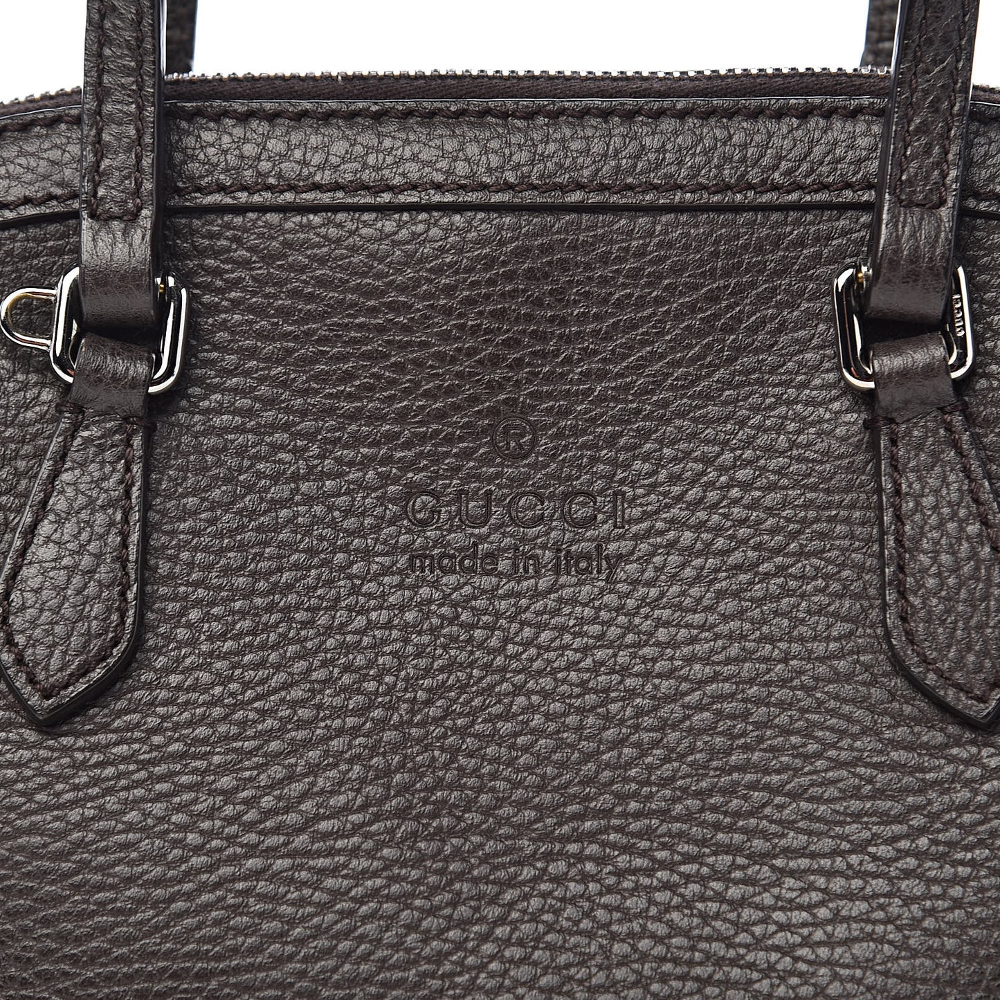 Dollar Calfskin Small GG Charm Dome Bag Brown