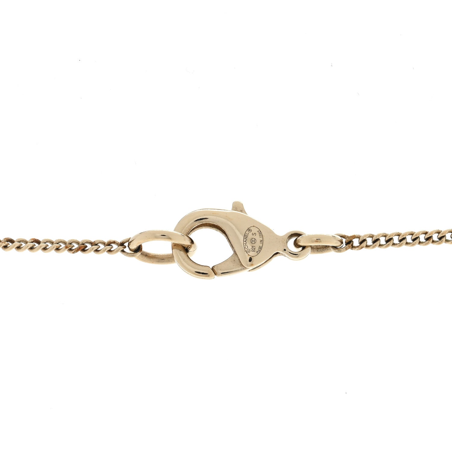 Chanel Metal CC Locket Necklace Gold 4 of 5