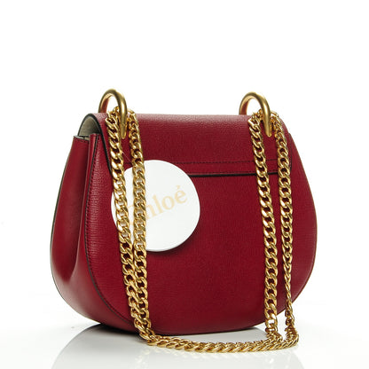 Chloe Grained Lambskin Drew Shoulder Bag Intense Red 3 of 6