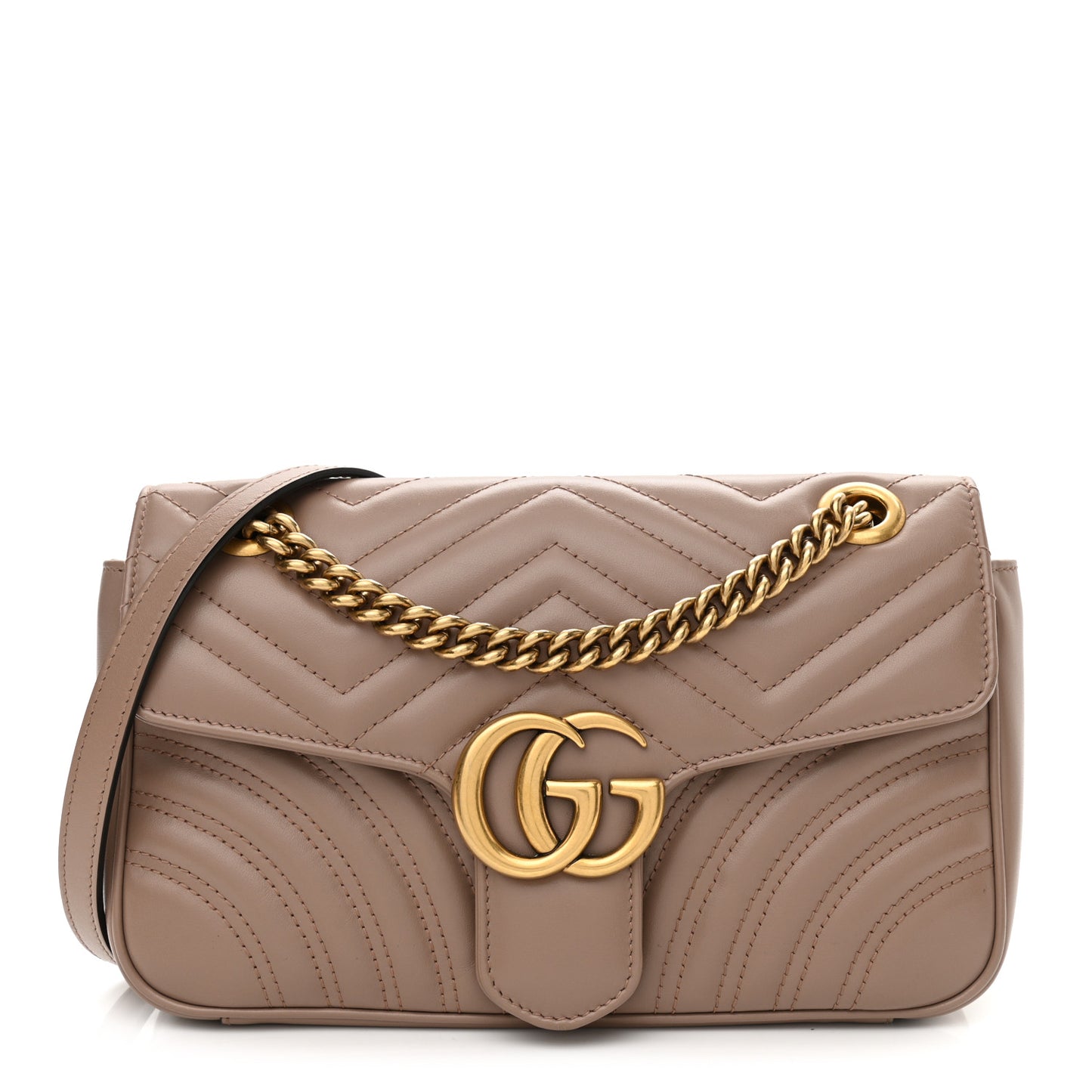 Calfskin Matelasse Small GG Marmont Shoulder Bag Porcelain Rose
