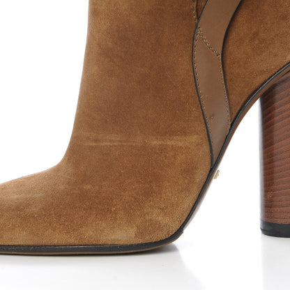 Gucci Suede Abigail Ankle Boots 36.5 New Marron 9 of 11
