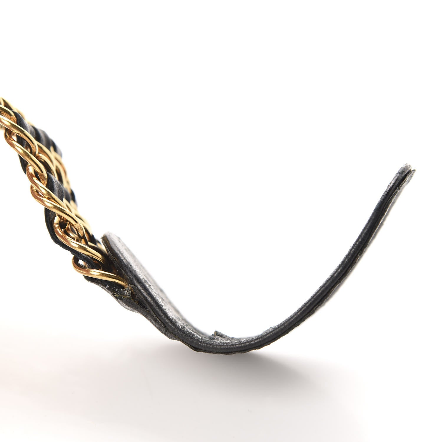 Chanel Lambskin Chain Wide CC Belt 95 38 Black Gold 3 of 5