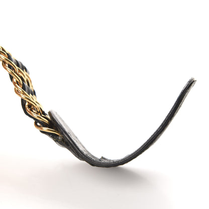 Chanel Lambskin Chain Wide CC Belt 95 38 Black Gold 3 of 5