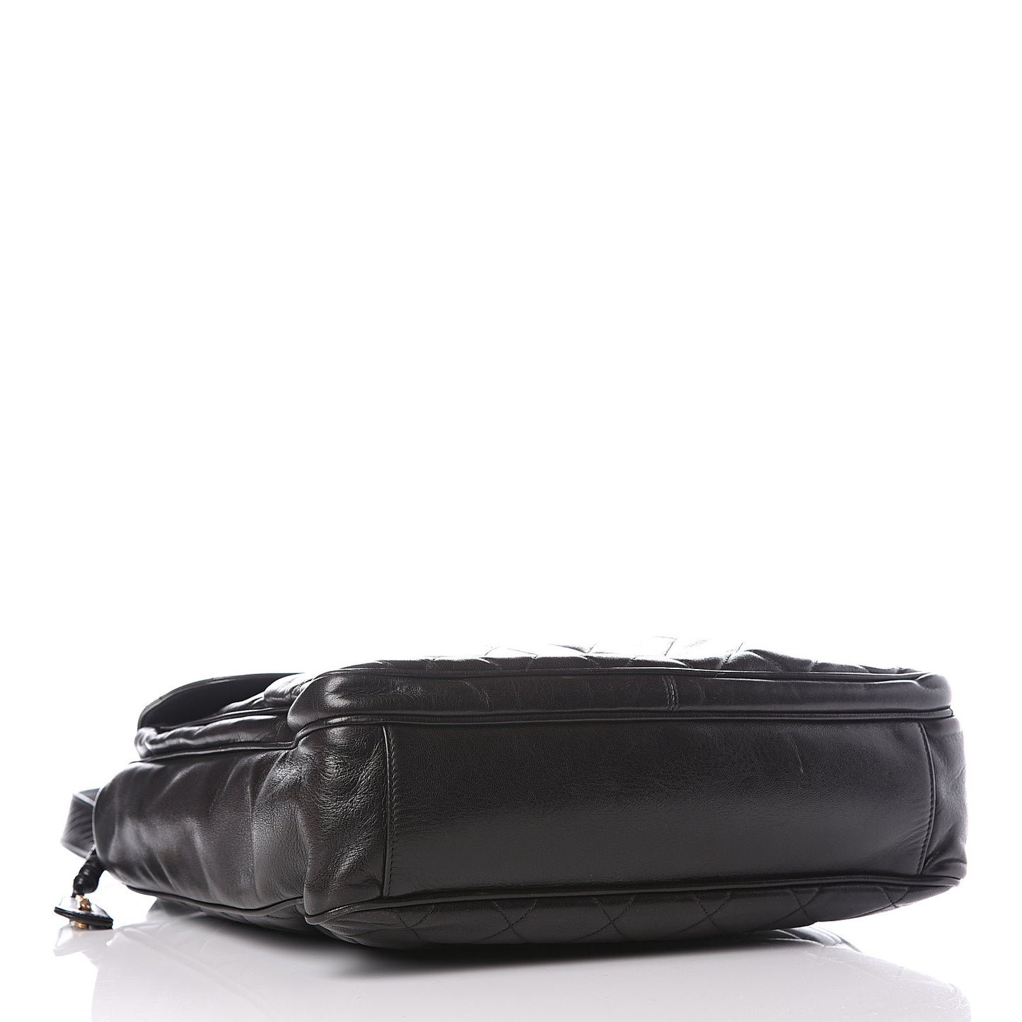 Lambskin Quilted CC Shoulder Bag Black