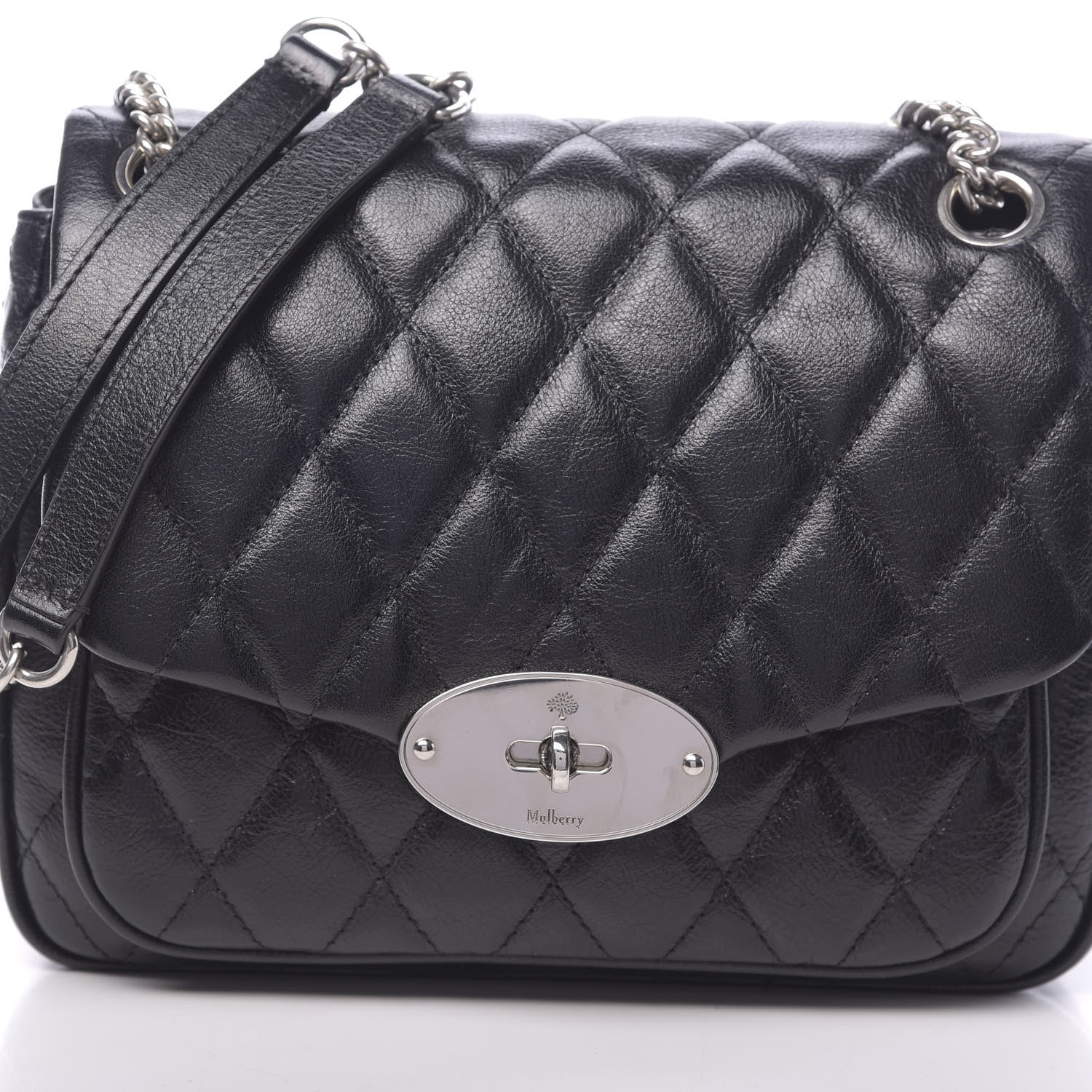 Mulberry Shiny Buffalo Quilted Small Shoulder Bag Black 9 of 9