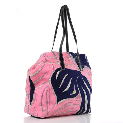 Miu Miu Velour Floral Tote Pink 3 of 9