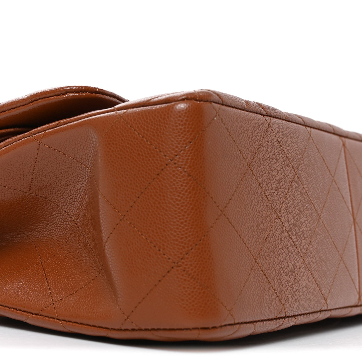Chanel Caviar Quilted Jumbo Double Flap Light Brown 9 of 11