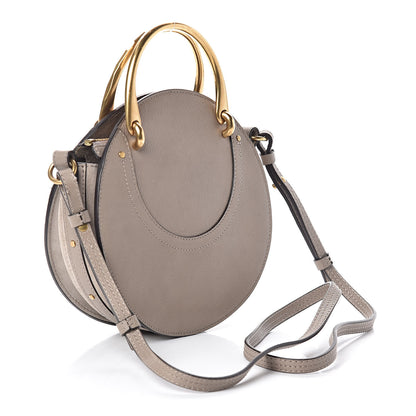 Chloe Smooth Calfskin Suede Patchwork Studded Small Pixie Bag Motty Grey 3 of 9