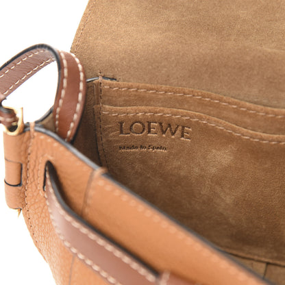 Loewe Grained Calfskin Mini Gate Crossbody Bag Caramel Pecan 6 of 9