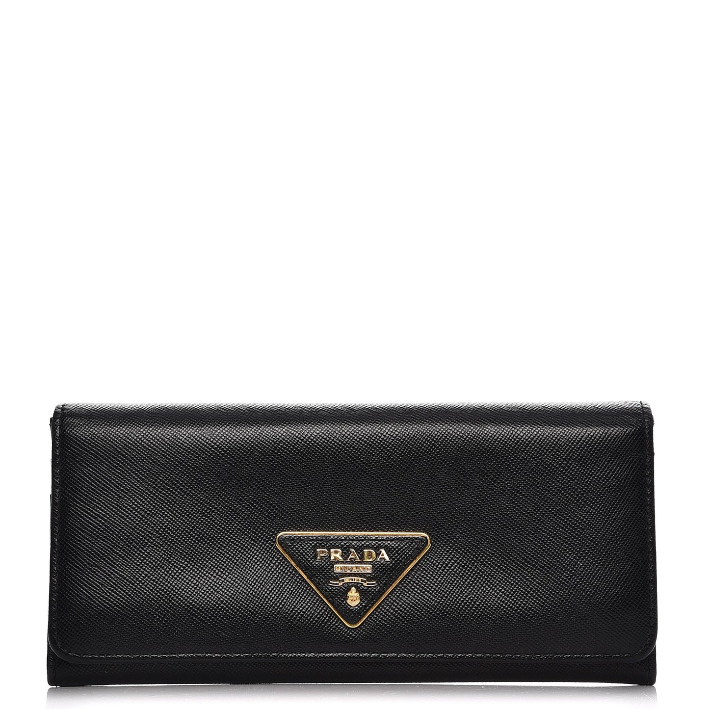 Saffiano Continental Flap Wallet Nero Black