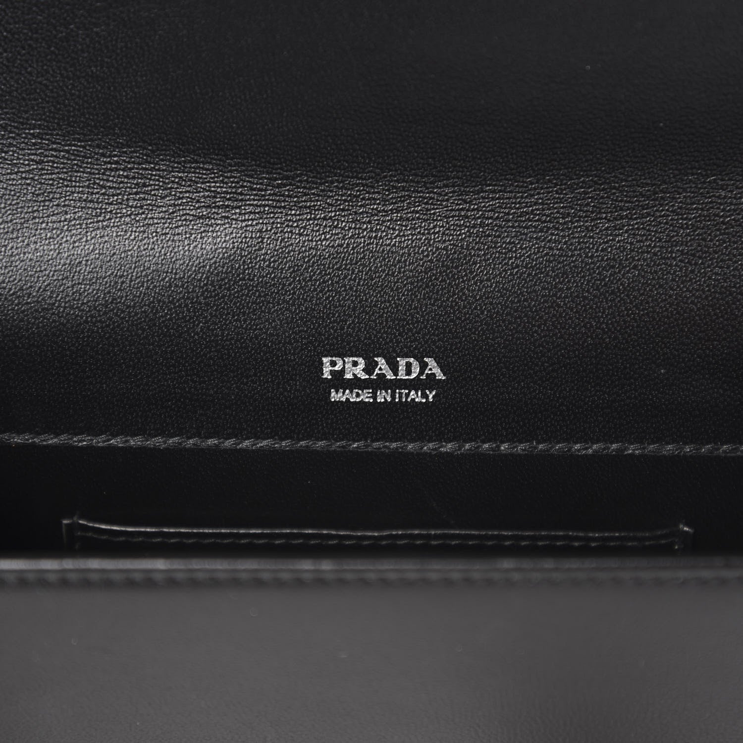 Prada Soft Calfskin Impunture Small Diagramme Crossbody Bag Black 6 of 10