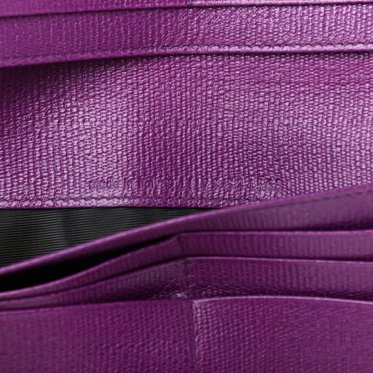 Saint Laurent Textured Calfskin Classic Y Ligne Wallet Purple 7 of 7