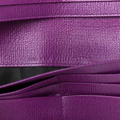 Saint Laurent Textured Calfskin Classic Y Ligne Wallet Purple 7 of 7