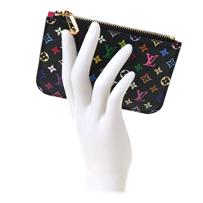 Louis Vuitton Monogram Multicolor Key Pouch Black Grenade 2 of 6