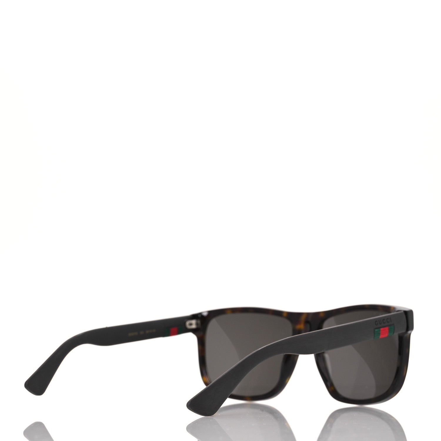 Gucci Web Square Frame GG0010S Sunglasses Tortoise 4 of 10