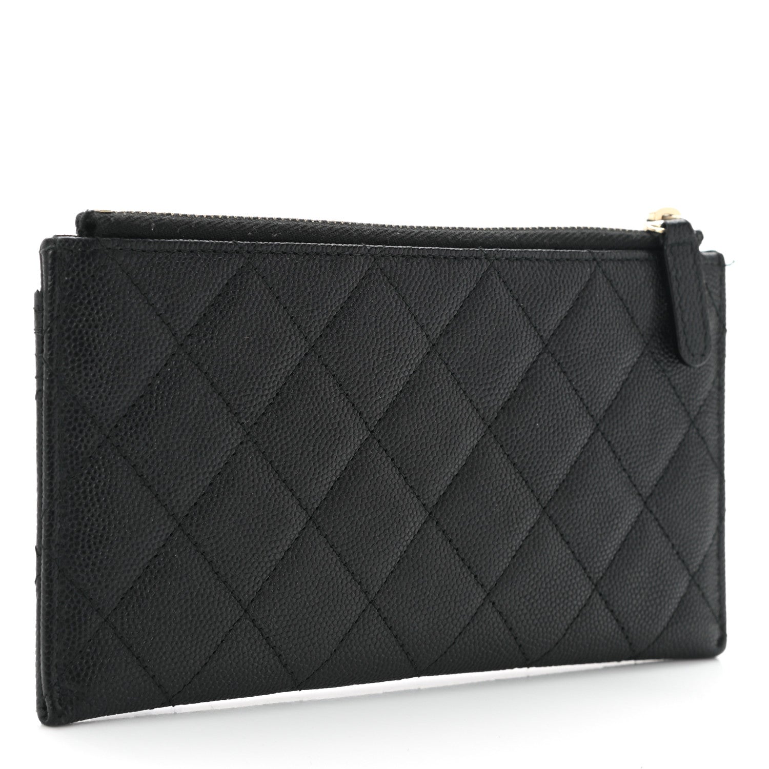 Chanel Caviar Quilted Classic Zip Boy Pouch Black 2 of 13
